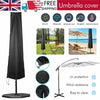 80 LED Garden Parasol 2.7M Sun Umbrella Solar Powered Chain Light Tilt Crank UK
