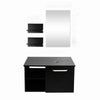 Bathroom Countertop Basin Sink Tempered Glass Wash Bowl Set w/ Tap Pop-up Waste