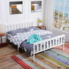 White Wooden Single Bed Frame Solid Pine 4FT6 Double Bed Frame 3FT Single Bed