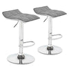 2x Bar Stools Breakfast Chair Swivel Gas Lift Home Kitchen Dining Room Hub Stool