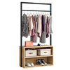 Coat Rack Open Wardrobe 4 Shelves Furniture Storage Cupboard Clothes Rail UK~