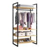Coat Rack Open Wardrobe 4 Shelves Furniture Storage Cupboard Clothes Rail UK~