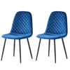 Set of 2/4/6 Velvet Dining Chairs Padded Seat Metal Legs Kitchen Home Office UK