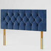 Headboard Plush Velvet Chesterfield - 2ft6, 3ft, 4ft, 4ft6, 5ft, 6ft