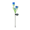 LED Solar 3-Tulip Flower Light Outdoor Waterproof Garden Lawn Stake Lamp UK