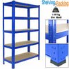5 Tier Bays Metal Shelving Unit Storage Racking Shelves Garage Warehouse Shed UK
