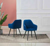 2Pcs Velvet Dining Chairs 1Pair Living Room Chairs with Armrest and Metal leg