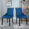 2pcs Accent Knocker Velvet Soft Fabric Dining Chairs Studded Padded Armchairs UK