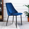 2/4/6 Modern Slope Dining Chairs Velvet Seat Metal Legs Home Kichen Chair Set UK