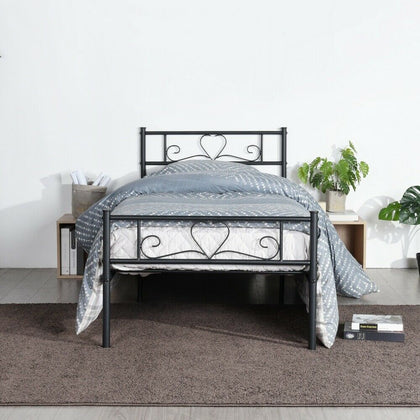 Black Metal Bed Frames Single/Double Bed Frame 3ft,4ft6 Bedframe Bedstead Stable