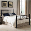 Heart-Shaped Single/Double Bed Frame Metal 3ft,4ft6 Bedframe Bedstead Black New