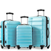 20 24 28 Inch Suitcase Set Large Hard Shell Cabin Hand Travel Luggage ABS Blue
