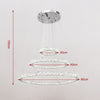Dimmable Pendant LED Crystal Chandelier Circular Ceiling Light Living Room UK