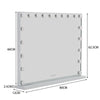 Hollywood Cosmetic Mirror LED Light MakeUp Vanity Shaving Bath Round/Rectangular