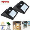 1/2/4pc LED Solar Powered Motion Sensor Light Outdoor Garden Security Wall Light