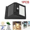 1/2/4pc LED Solar Powered Motion Sensor Light Outdoor Garden Security Wall Light