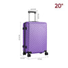 ABS Hard Shell Suitcase Lightweight Travel 4 Wheels Luggage Case 20" 24" 28"