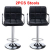 2x Bar Stools Hub Pub Kitchen Breakfast Swivel Gas Lift Chair Stool with Armrest