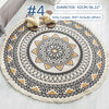 120CM Bohemia Style Round Morocco Area Rug Tassel Carpet Mat Floor Blanket A+