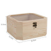 Octagon Shape Wood Earrings Ring Jewelry Storage Box Wedding Gift Case Glass Top