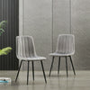 2 4 Velvet Dining Chairs Set Padded Soft Seat With Metal Legs Kitchen Home Chair