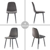 Set of 2/4/6 Velvet Dining Chairs Padded Seat Metal Legs Kitchen Home Office UK