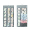 Double Sided Hanging Hook Organiser Storage 30 Pockets Wardrobe Rack Shelf UK