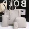 4pcs/set Women Handbag Messenger Leather Shoulder Bag Tote Purse Satchel Durable