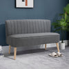 Modern Double Seat Sofa w/ Wood Frame Foam Padding High Back Comfortable