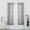 Morocco Voile Curtain Panel Net Window Screening Curtains Slot Top Home Decor