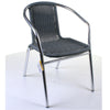 Aluminium Chrome Bistro Table Square Round Stacking Chair Cafe Outdoor Furniture