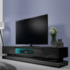 Modern TV Unit Cabinet High Gloss Doors With LED Light TV Stand Sideboard Drawer