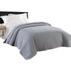 Stylish Bedspread Quilted Comfortable Bedding Cover Double Sided Polyester Grey