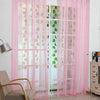 Pair Plain Voile Curtain Panel Net Tulle Door Window Screen Curtain /W Slot Top