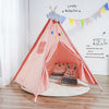 Large Canvas Kids Teepee White Tent Childs Wigwam Indoor Outdoor Play House Gift