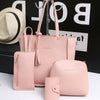4pcs/set Women Handbag Messenger Leather Shoulder Bag Tote Purse Satchel Durable