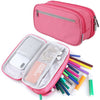 Student Pen Pencil Bag Case Canvas Zip Cosmetic Large Capacity for Boys Girls UK