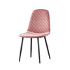 Set of 2/4/6 Velvet Dining Chairs Padded Seat Metal Legs Kitchen Home Office UK