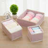 Storage Cabinet Fabric Foldable Underwear Sock Bra Toy Basket for Bedroom Closet