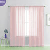 Voile Curtains Pair (2 Panels) Voile Net Panels Sheer Panels Slot Top Quality