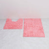 2 Piece Loop Bath Mat Ultra Soft Bathroom Rug Anti Slip Toilet Rug Pedestal Set