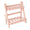 2Tier Bamboo Wooden Plant Flower Floor Stand Shelves Rack Storage Desktop Office