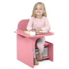 2 in 1 Children Chair Desk with Storage Bin Arts Craft Snack Toddler Kids Mysize