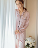 Women Lady Satin Silk Satin Pajamas Set Long Sleeve Night Sleepwear Pyjamas Suit