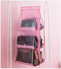 Hanging Handbag Organizer 6 Pockets Shelf Bag Storage Holder Wardrobe Closets