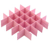 24X Adjustable Drawer Dividers Organiser Socks Make Up Plastic Closet Separators