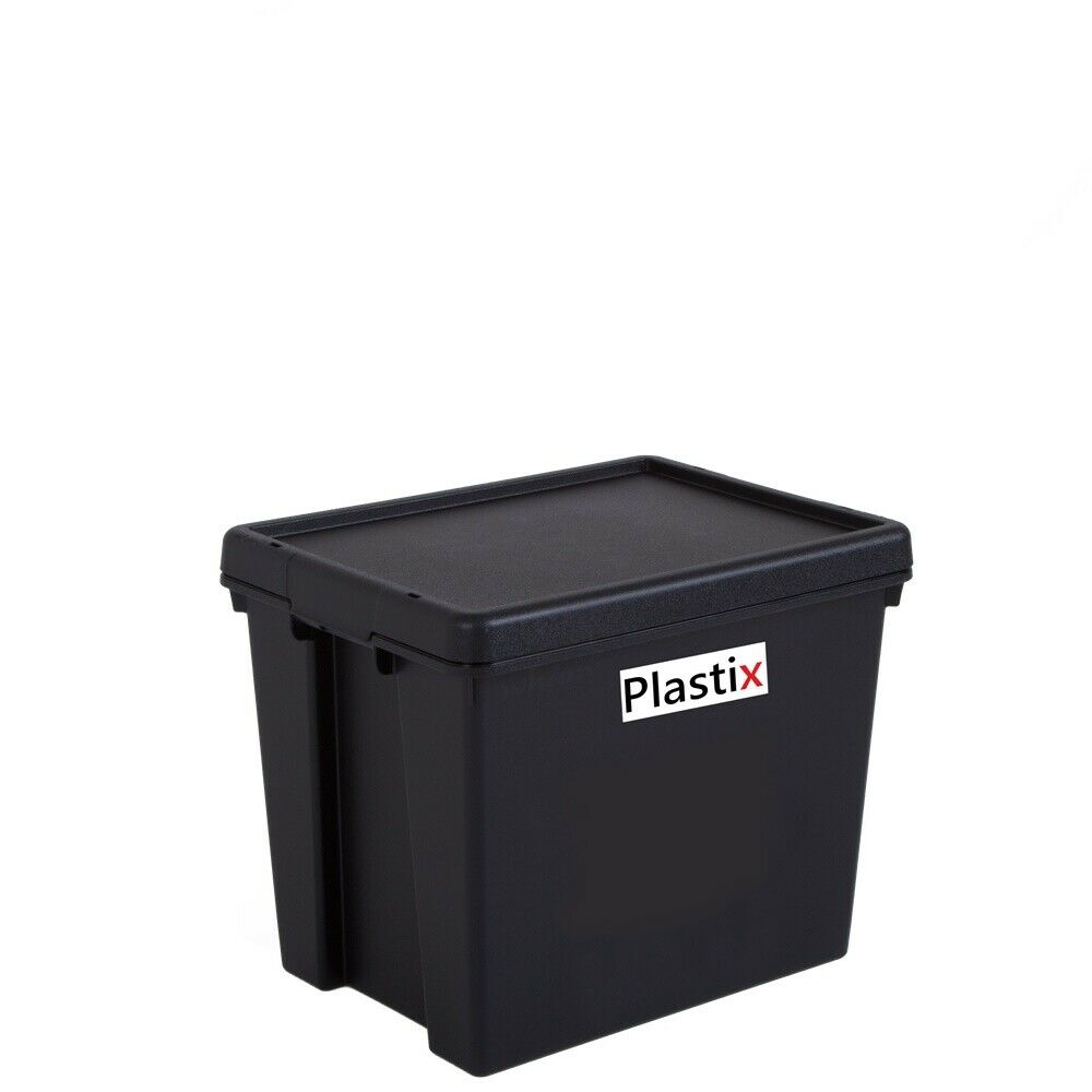 STRONG BAM HEAVY DUTY PLASTIC STORAGE BOX BOXES WITH LIDS RECYCLED UPCYCLED