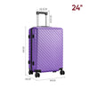 ABS Hard Shell Suitcase Lightweight Travel 4 Wheels Luggage Case 20" 24" 28"