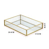 Vintage Mirrored Storage Box Gold Tray Jewelry Earring Cosmetics Display Box