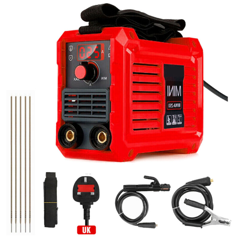 Mini Welding Machine 250AMP Stick Electric Welder Inverter Machine Tool Kit UK